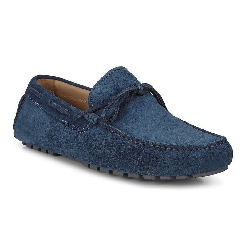 Men Casual Ecco Dynamic Moc 2.0 - Moccasins Blue - India AIQYEB412